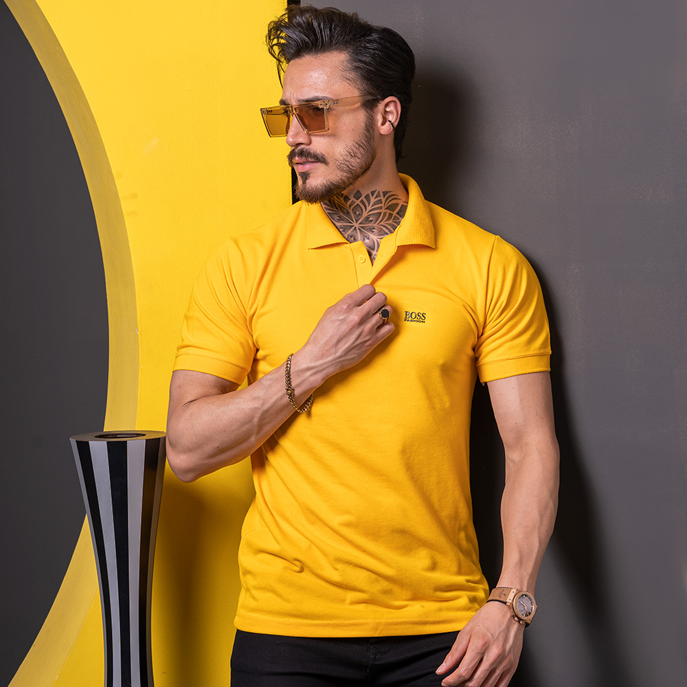 پولو شرت جودون boss زرد